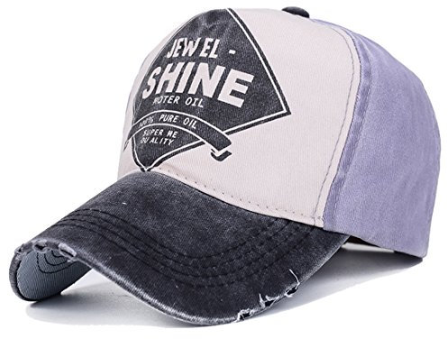 Kuyou Vintage Baseball Cap Snapback Trucker Hat (Black)