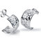 MATERIA 925 Silber Halbcreolen Creolen rhodiniert - Orientalische Ohrringe inkl. Box #SO-72