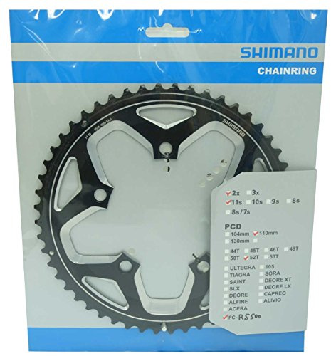 SHIMANO Spares FC-RS500 Kettenblatt 52T-MJ, Schwarz