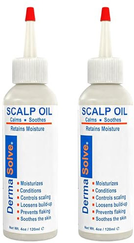 Dermasolve Psoriasis Scalp Oil (2-Pack) Seborrheic Dermatitis & Dandruff Relief - Formulated to Loosen Scaling Build-up, Moisturize, Condition, Prevent Itching, and Flaking (4.0 oz Each)