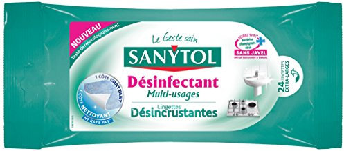 Sanytol Lingettes Désinfectantes Multi-usages Désincrustantes - Lot de 3