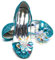 ELSA & ANNA Scarpe da principessa per ragazze - Scarpe con tacco 3cm - Scarpe per costumi Elsa glitterate per feste e compleanni - Tacchi alti per bambini (BLU14)