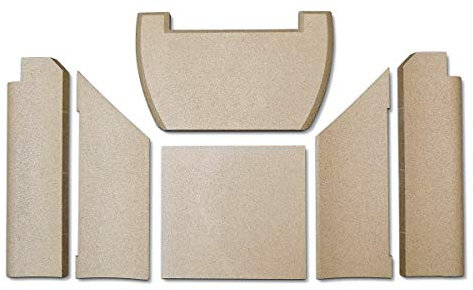Feuerraumauskleidung für Contura 660T Kaminöfen - Vermiculite - 6-teilig
