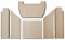 Feuerraumauskleidung für Contura 660T Kaminöfen - Vermiculite - 6-teilig