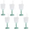 Christmas Concepts® 10cm Glitter Wine Glass Decorations - Luxury Christmas Tree Decorations (Mint Green, Pack of 6)