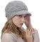 YAMEE Damen Winter Strickmütze Warm Baskenmütze Gerippte Kappe Wollmütze Hüte