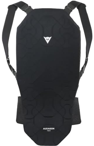Dainese - Auxagon Back Protector 2, Ski- und Snowboard-Rückenprotektor mit Hosenträgern, für Männer und Frauen, Schwarz/Schwarz, L