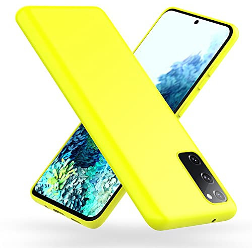 NALIA Carcasa Néon Compatible con Samsung Galaxy S20 FE Funda, Ultra-Fina Cubierta Resistente Delgado Silicona Gel, Suave Goma Protectora Telefono Movil Proteccion Trasera Estuche, Color:Amarillo