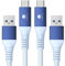 CONMDEX USB C Cable [1M, 2Pack] 10Gbps USB 3.1 Gen 2 USB A to USB C Data Transfer and Fast Charging Android Auto CarPlay Cable for iPhone 15 Plus, 15 Pro Max, Samsung Galaxy S23, Blue