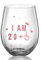 JUWNMANT Stemless Wine Glass 21st Birthday Wine Glass Gift Anniversary Glass Men and Women 21st Birthday Party Wedding Anniversary Decoration, 17oz (I AM 20+1)