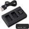 PHOLSY NP-FW50 Battery Charger with Smart LED Display Dual Charger/Rapid USB Camera Battery Charger Compatible with Sony BC-TRW Charger for NP-FW50 Battery Compatible with Sony Cameras