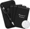 Eaasty 5 Pcs Waterproof Notebook Tactical 3 x 5 Inch Pocket Notebook with Metal Weatherproof Pen and Fabric Cover for Outdoor Activities Recording (Black)