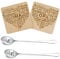 Geschenke für Oma und Opa, 2 Stücke Untersetzer Holz, Kaffeelöffel mit Gravur, Opa Geschenke, Oma Geschenk für Vatertag, Muttertag, Thanksgiving, Weihnachten, Neujahr, Geburtstagsgeschenke