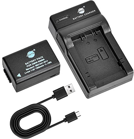 DSTE DMW-BMB9 DMW-BMB9E Batterie d'appareil photo et chargeur USB compatible avec Panasonic Lumix DMC-FZ40 DMC-FZ45 DMC-FZ60 DMC-FZ62 DMC-FZ70 DMC-FZ72 DMC-FZ100