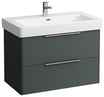 Laufen Base Waschtischunterschrank, 2 Schubladen, 810x440x530mm, für Waschtisch H813965, H402392110, Farbe: Verkehrsgrau