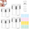 Zeuwets 4 Stk Airless Pumpspender, 15ml 30ml Creme Pumpspender, Nachfüllbar Vakuum Kosmetikbehälter, Leer Creme Spender Kosmetischer Behälter, Tragbarer Vakuumflasche Pumpflasche mit Deckel für Reise