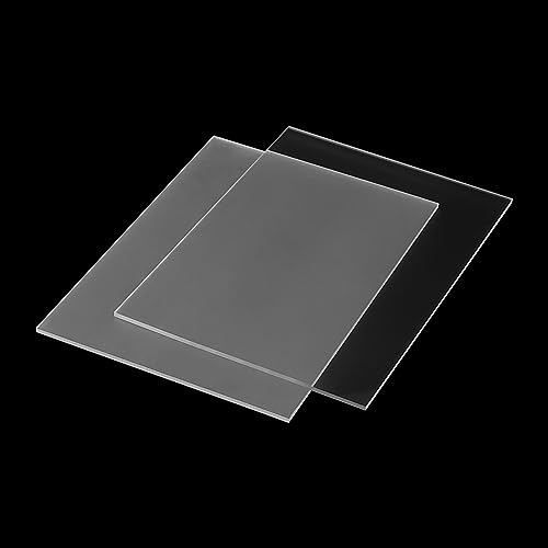 JAPCHET Acrylplatten, 3 mm, A5, 210 x 148 mm, Plexiglas, transparente Kunststoff-Acrylplatten für Bilderrahmen, Malerei, Bastelprojekte, 6 Stück
