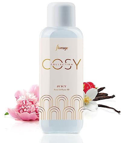 florage Raumduft mit SCREENODOR Technologie Nachfüllflasche 500ml Juicy für Reed Diffuser Duftstäbchen, Aroma Nachfüller für Stäbchen, Nachfüllpack für Lufterfrischer zum nachfüllen