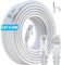 ikbc Cable Ethernet 50 metros, Cat 6 Cable de Red 50m FTP Blindado, Anti-interferencias Cable Internet 50 metros Alta Velocidad, Gigabit 23AWG Cable RJ45 Exterior para PS5/4 Rúter (50 Clips)