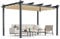 TANGZON 3M x 4M Metal Pergola with Retractable Canopy, Outdoor Large Garden Shade Gazebo, Weatherproof Aluminium Sun Shelter for Lawn Porch Party BBQ (Beige)