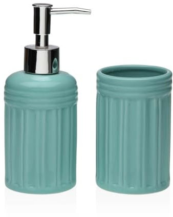 Versa Set de Baño Azul Dolomita 6,8 x 17 x 6,8 cm