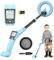 DR.ÖTEK Metalldetektor Kinder, Leichter Golddetektor mit LCD-Display, 69-100 cm Verstellbarer Metalldetektor für Kinder Wasserdicht, Metalldetektor mit Sandschaufel, Sandsieb, Blau