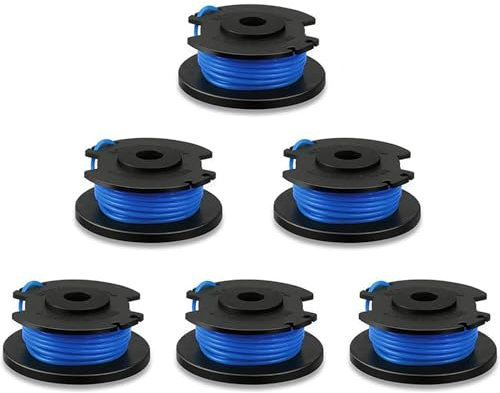 Eyoloty RAC124 Fadenspule passend für Ryobi 18 V ONE+ Akku-Rasentrimmer RLT1830Li, OLT1831,RLT1825Li,OLT1825,Ersatzfadenspule Länge 3.3 m Ø 1,65 mm (6 Spulen)