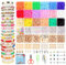 Dazhqp 5300 Stück Heishi Perlen Set, für Armbänder, Zum Auffädeln, Clay Beads Bracelet Making Kit, Selber Machen, Mit Buchstaben und Smiley Gesicht Perlen.