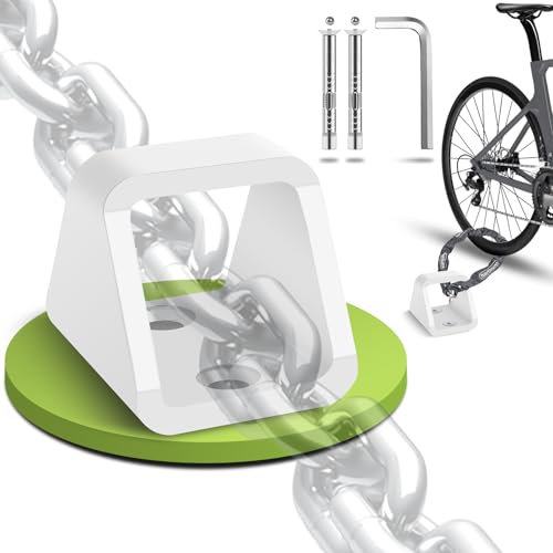 Poprkdre Anclaje de Suelo, Anclaje Antirrobo de 5 mm de Grosor con Tornillos de Acero Inoxidable, Antirrobo para E-Bike & Moto & Bicicletas (1Unidades)