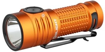 OLIGHT BatonTurbo 510 Meters Long-Range Pocket EDC Torch 1,000 Lumens Powered by Rechargeable Battery or Optional Power Sources Small LED Flashlight for Outdoors, Indoors and Emergency (Orange)