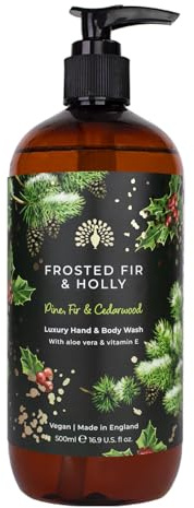 The English Soap Company Frosted Fir and Holly Hand and Body Wash 500ml
