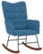 vidaXL Schaukelstuhl Blau Samt, Stuhl, Wohnzimmerstuhl, Relaxsessel, Loungesessel, Loungesitz, Wippe, Relaxsessel, Samtstuhl, Samtschaukelstuhl