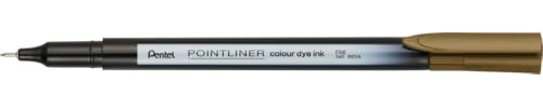 Pentel Pointliner colour S40 Fineliner - dye ink, 0.4 mm, braun (12 Stück)