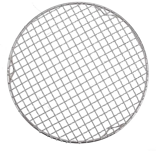 Griglia rotonda in acciaio inox 201 per raffreddare prodotti da forno o grigliare carni (26 cm)