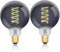 Vanpus 6W LED Edison Birne, dimmbar 2700K Warmweiß, E27 Sockel, 20000 Stunden Lebensdauer, 90+ CRI, rauchgraues Glas Vintage Lampe - 2er Pack‌