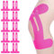 FDEETY 10 Pièces Bande de Kinésiologie Ruban de Kinésiologie Tape Kinésiologie Bande Kinésio Ceinture de Kinésiologie Ruban Sport Bandage Auto-adhésif Strap Sport (Rose)