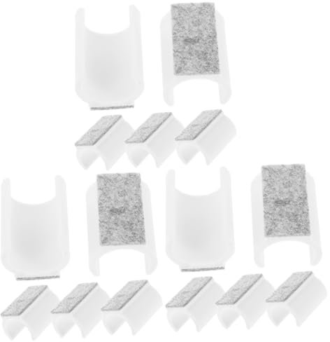 STOBOK 3 Sätze Bodenmatte Bodenschoner Für Schaukelstühle Rolle Stuhlbeinschützer Für Hartholzböden Möbelpolster Für Stuhlbeine Filzbeschützer Plastik Weiß 5 Stücke * 3