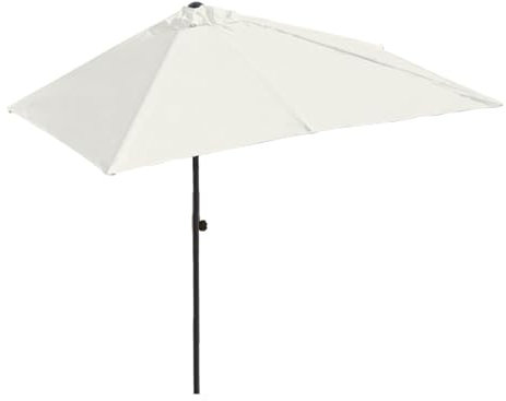 XQJLBZA 200x150CM / 270x150CM Halbschirm Wandschirm Rechteckig Terrassenschirm, Großer Sonnenschirm für den Außenbereich, mit UV-Schutz(Beige,150 cmx200 cm)