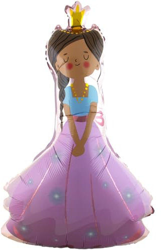 XXL-Folienballon * PRINZESSIN * als Deko für Geburtstag und Mottoparty | Princess Luftballon, 53x84cm, für Luft und Helium | Kinder Kindergeburtstag Partydeko Ballon