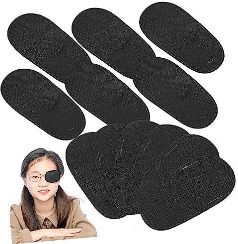 HAMPPLIES 12pièces Cache-œil Pour Lunettes Lot De Patches Pour Amblyopie Œil Gauche Et Droit Facile à Utiliser Et Confortable