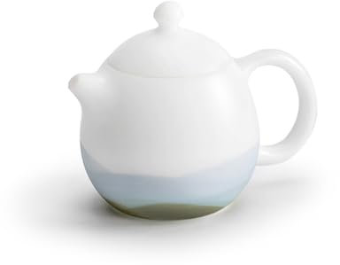 Ice Jade - Teiera in porcellana cinese con filtro, elegante teiera singola per preparare tè e caffè, perfetta per uso domestico, design elegante
