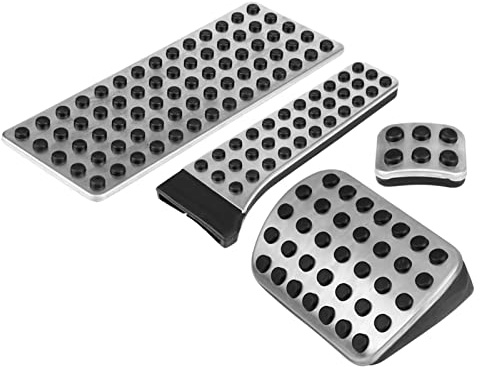 Ejoyous Autostoffbremsekupplung Pedal Cover 4pcs Anti-Schlupf-Gummi-Gummi-Metall-Design für W203 W204 W210 W211 W212 CE Allwetterleistung Leichtes Stilvoll