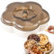 Assiette à fruits secs – Plats de service divisés avec couvercle, organisateur de collations en forme de pétales de fleurs, plateau de service alimentaire avec 5 supports à noix