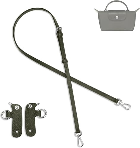 Schultergurt für Long Champ Mini Tasche Damen, Rindsleder Taschen Riemen Umrüstsatz Ersatz Verstellbaren Crossbody Schultergurt für Le Pliage XS Mini Pouch