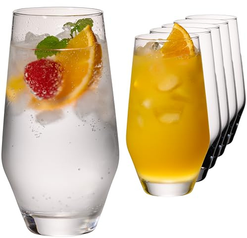 IMPERIAL glass Trinkgläser 520ml – Wassergläser 6er Set aus Crystalline Glas Serie „Rom“ spülmaschinenfest – taillierte Form mit stabilem Boden