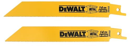 DEWALT Säbelsägeblätter, gerader Rücken, 15,2 cm, 14 TPI, 2er-Pack (DW4808-2)