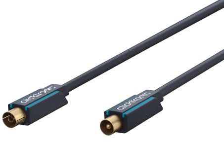 Clicktronic Casual Antennenkabel (Koax-Stecker/Koax-Kupplung, 95 dB, 7,5m) RAL