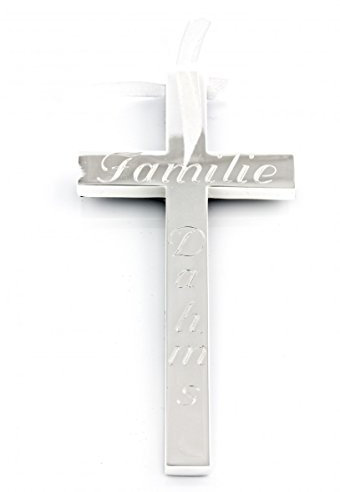 Lexie's Wandkreuz versilbert mit ihrer Wunschgravur