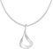 Vinani Anhänger Schlaufe gebürstetmit Schlangenkette 40 cm Sterling Silber 925 Kette Italien Schlinge AWS-S40