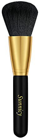 Kabuki Large Bronzer Brush Fondation Poudre Libre Maquillage Pinceau Pour Mélanger Le Blush Maquillage (Noir-or)